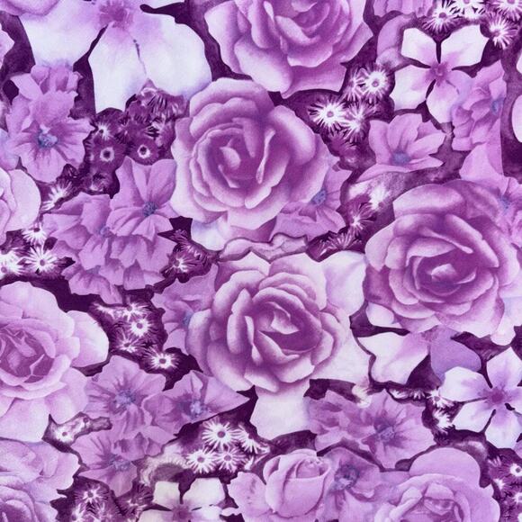 Y2K Purple Floral Midi Skirt Women’s 32 Stretch Comfort Cottage Prairie Whimsy - Picture 8 of 8